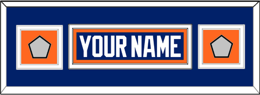 Edmonton Nameplate & 2 Stanley Cup Champions Patches - Road Blue (1981-1994) - Signature Tier 4