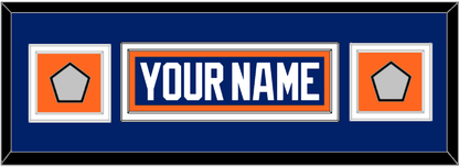 Edmonton Nameplate & 2 Stanley Cup Champions Patches - Road Blue (1981-1994) - Signature Tier 4