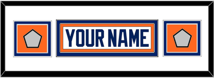 Edmonton Nameplate & 2 Stanley Cup Champions Patches - Home White (1981-1994) - Signature Tier 4