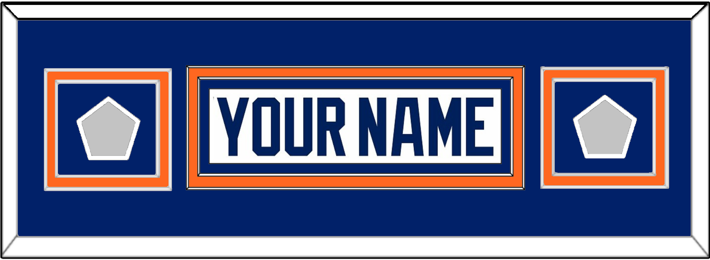 Edmonton Nameplate & 2 Stanley Cup Champions Patches - Home White (1981-1994) - Signature Tier 6