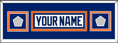 Edmonton Nameplate & 2 Stanley Cup Champions Patches - Home White (1981-1994) - Signature Tier 6
