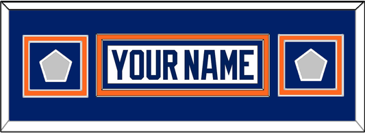 Edmonton Nameplate & 2 Stanley Cup Champions Patches - Home White (1981-1994) - Signature Tier 6