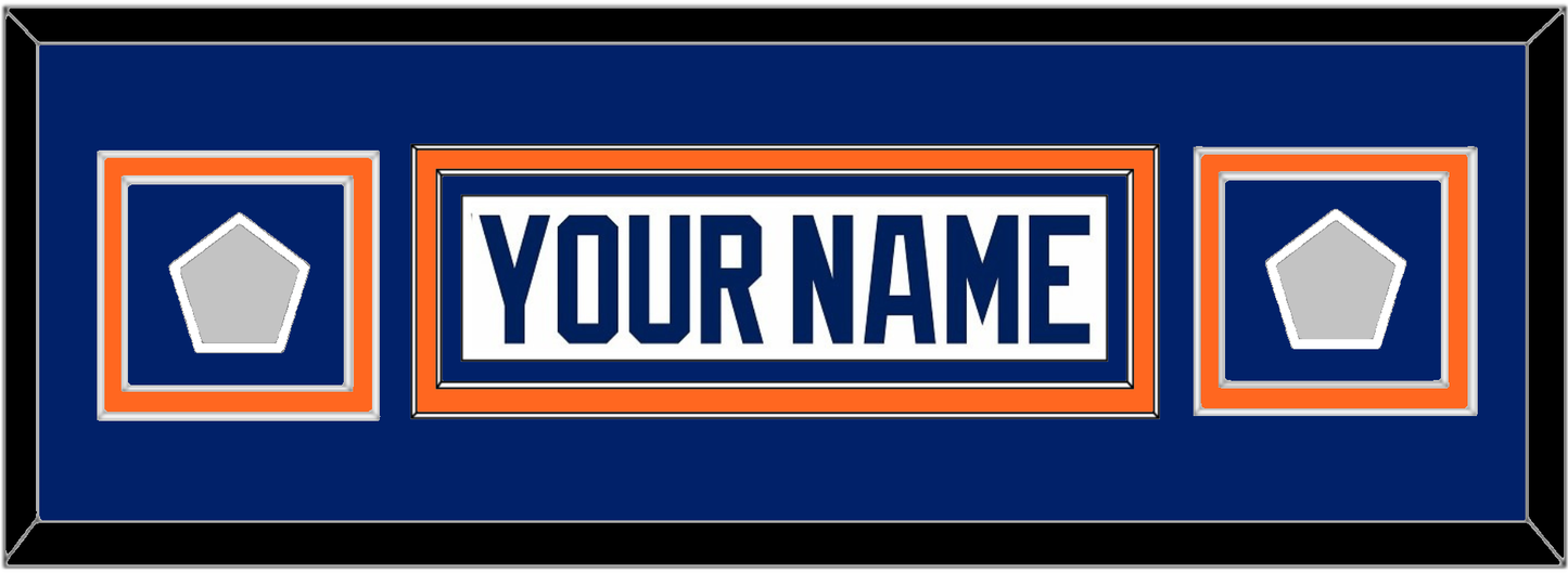 Edmonton Nameplate & 2 Stanley Cup Champions Patches - Home White (1981-1994) - Signature Tier 6