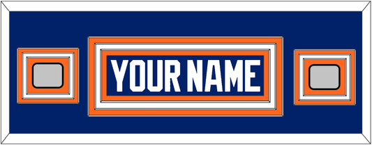 Edmonton Nameplate & 2 Stanley Cup Champions Patches - Road Blue (1981-1994) - Premier Tier 2