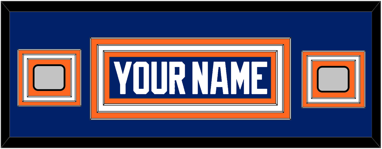 Edmonton Nameplate & 2 Stanley Cup Champions Patches - Road Blue (1981-1994) - Premier Tier 2
