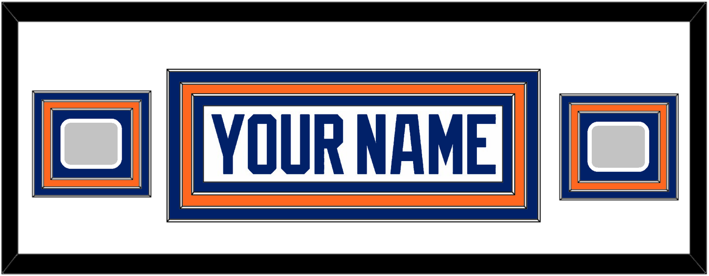 Edmonton Nameplate & 2 Stanley Cup Champions Patches - Home White (1981-1994) - Premier Tier 4