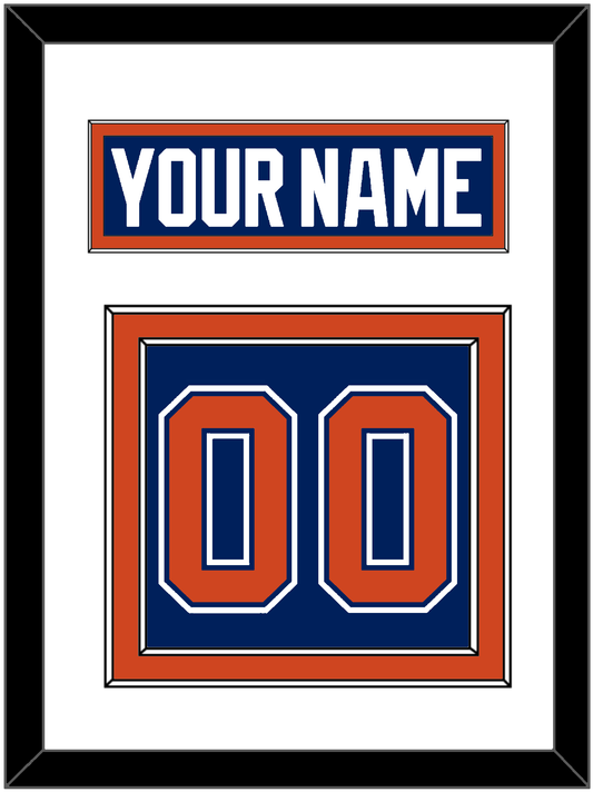 Edmonton Nameplate & Number (Back) - Home Blue - Signature Tier 1