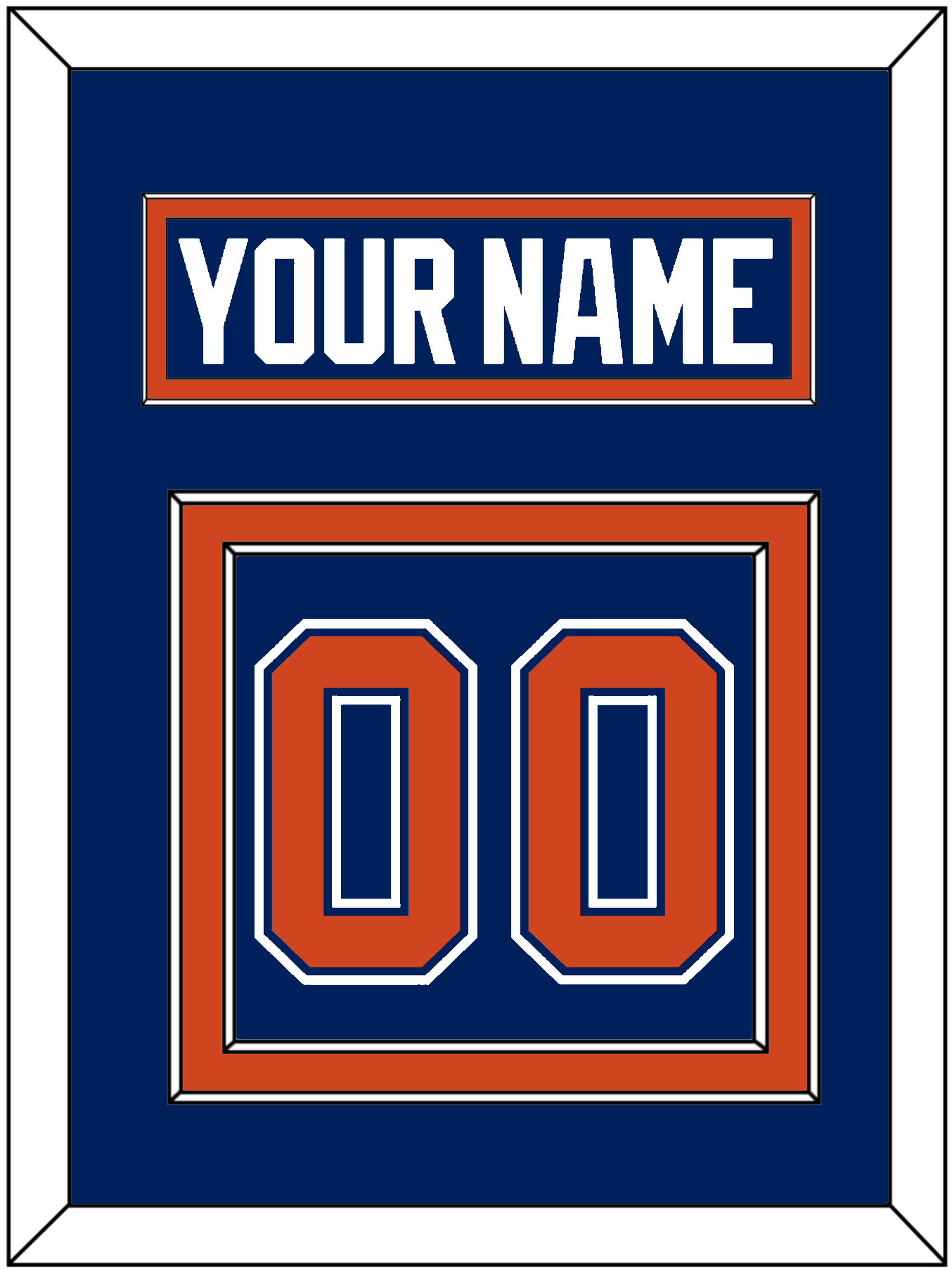 Edmonton Nameplate & Number (Back) - Home Blue - Signature Tier 2