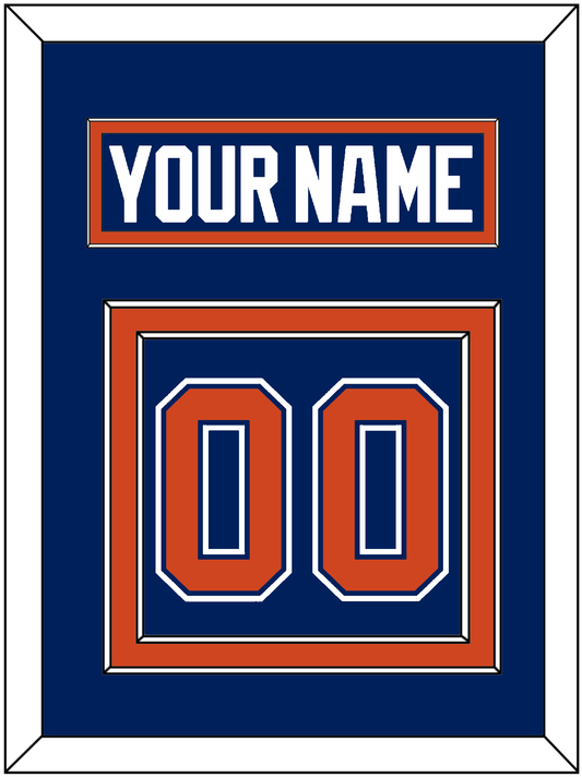 Edmonton Nameplate & Number (Back) - Home Blue - Signature Tier 2