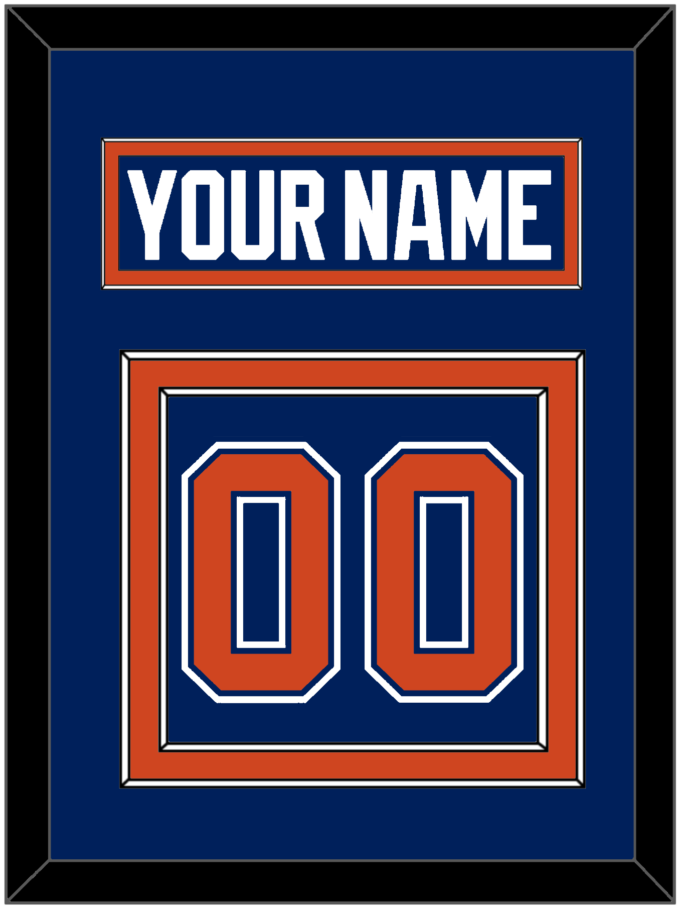 Edmonton Nameplate & Number (Back) - Home Blue - Signature Tier 2