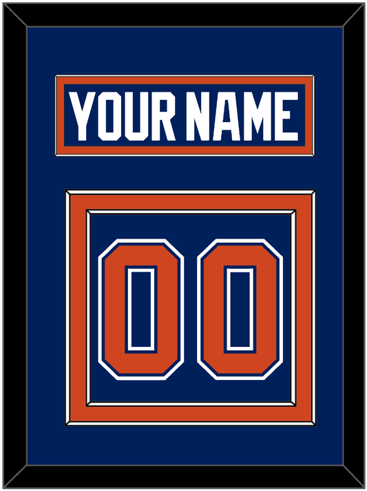 Edmonton Nameplate & Number (Back) - Home Blue - Signature Tier 2