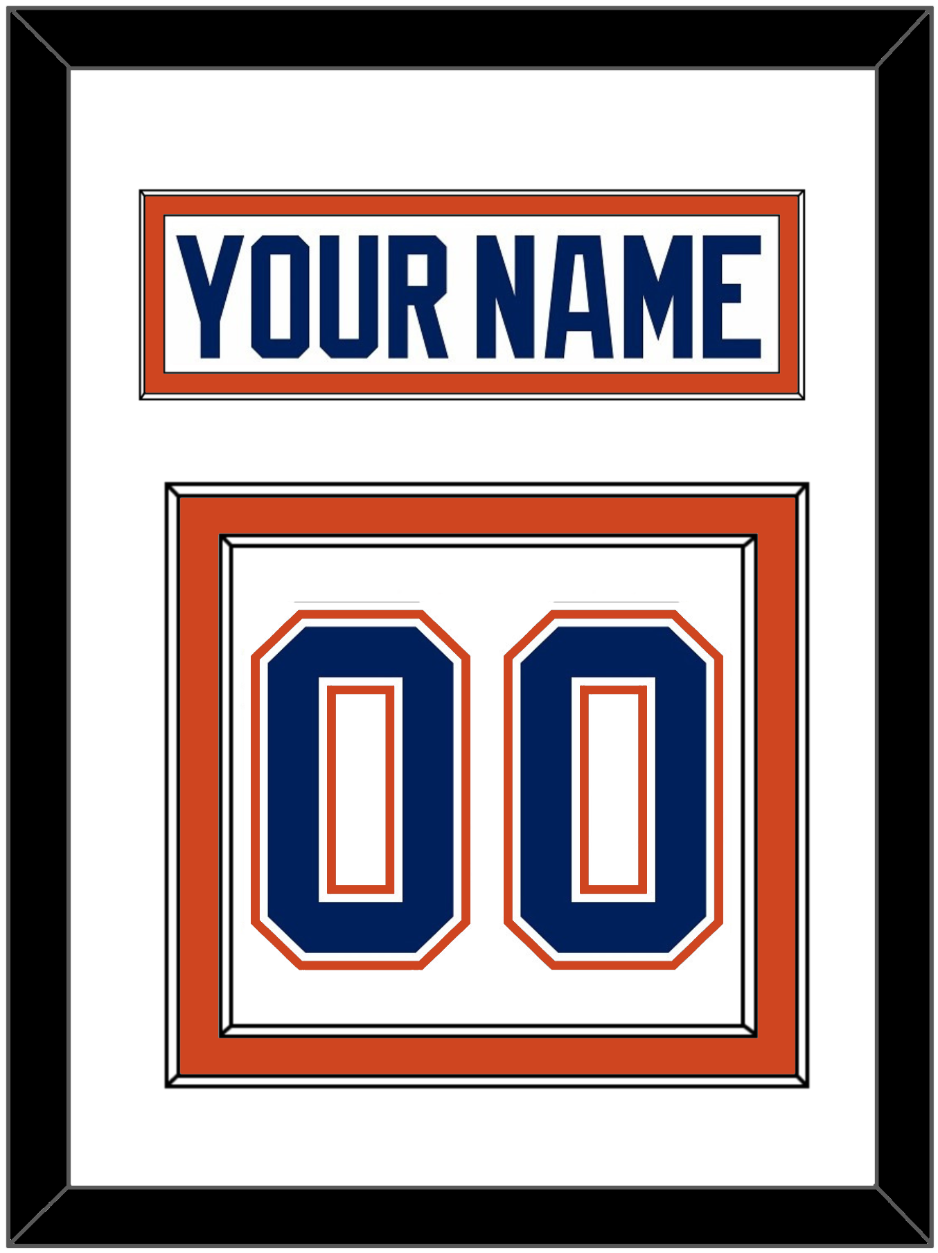 Edmonton Nameplate & Number (Back) - Road White - Signature Tier 1