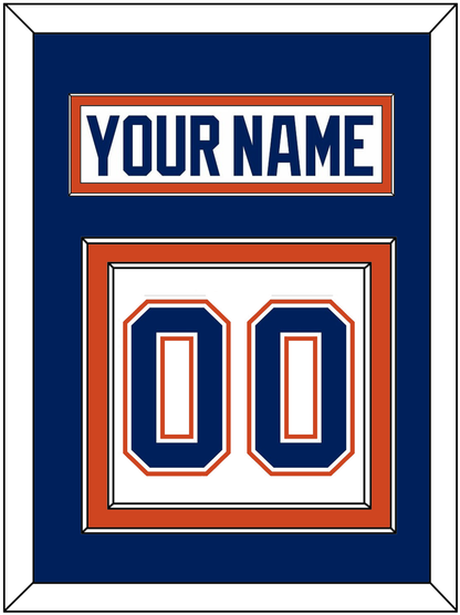 Edmonton Nameplate & Number (Back) - Road White - Signature Tier 2