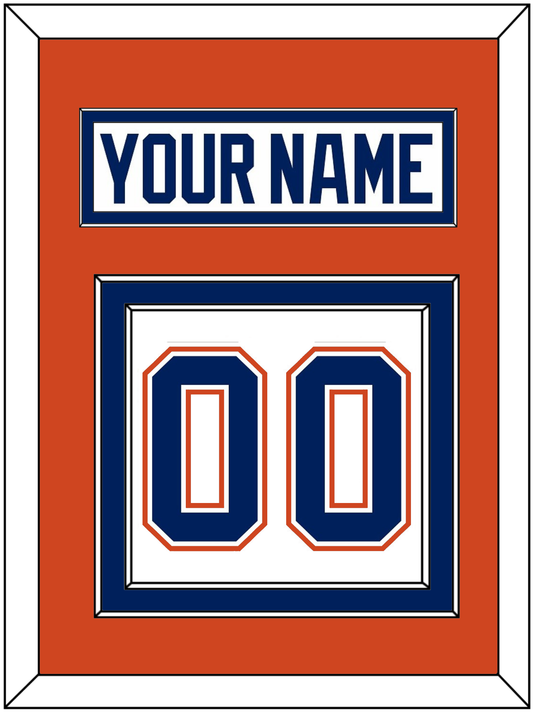 Edmonton Nameplate & Number (Back) - Road White - Signature Tier 3