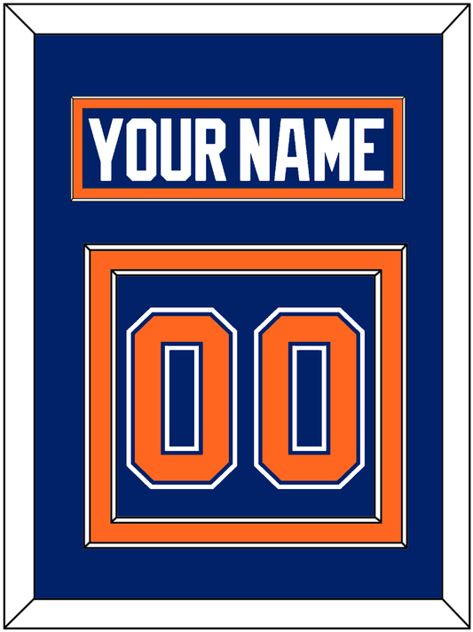Edmonton Nameplate & Number (Back) - Road Blue (1981-1994) - Signature Tier 2