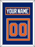 Edmonton Nameplate & Number (Back) - Road Blue (1981-1994) - Double Mat 2
