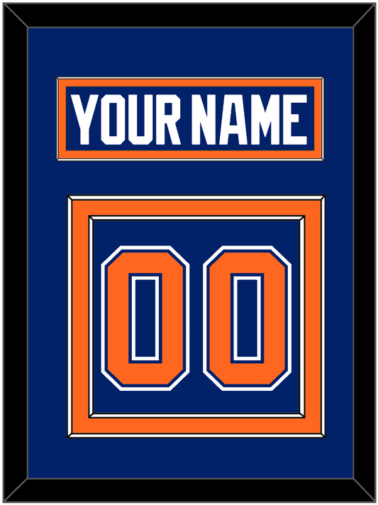 Edmonton Nameplate & Number (Back) - Road Blue (1981-1994) - Signature Tier 2