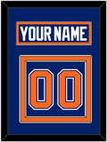 Edmonton Nameplate & Number (Back) - Road Blue (1981-1994) - Double Mat 2