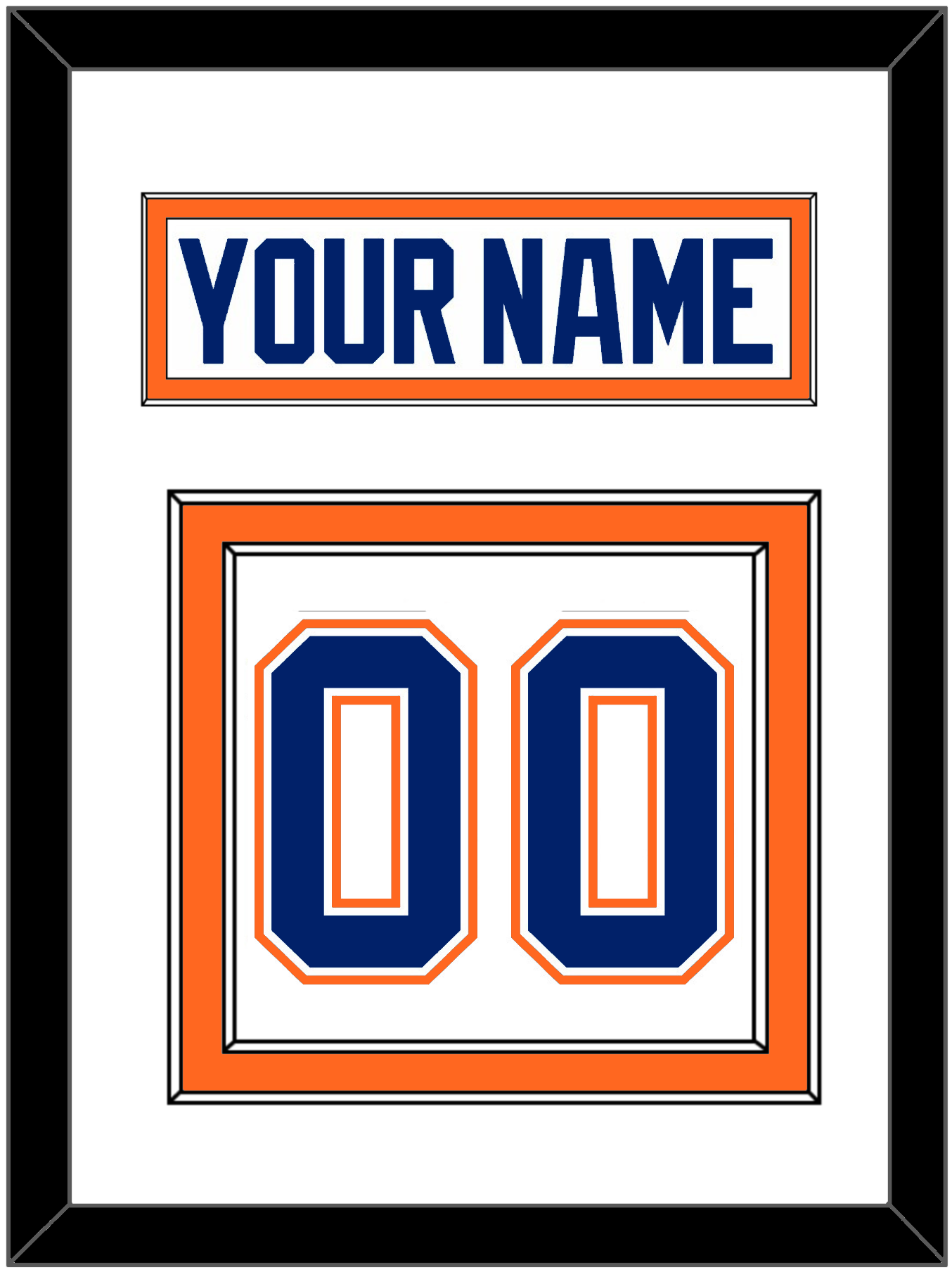 Edmonton Nameplate & Number (Back) - Home White (1981-1994) - Signature Tier 1