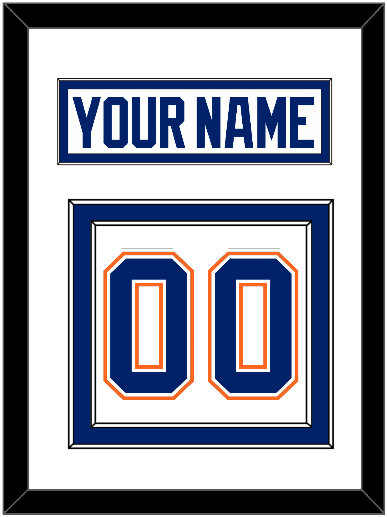 Edmonton Nameplate & Number (Back) - Home White (1981-1994) - Signature Tier 2