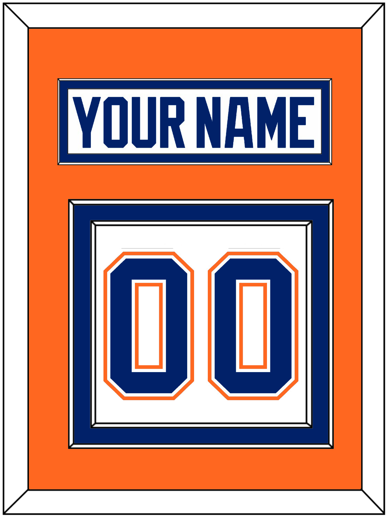 Edmonton Nameplate & Number (Back) - Home White (1981-1994) - Signature Tier 4