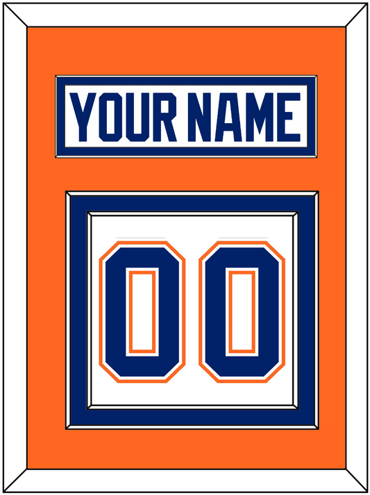 Edmonton Nameplate & Number (Back) - Home White (1981-1994) - Signature Tier 4
