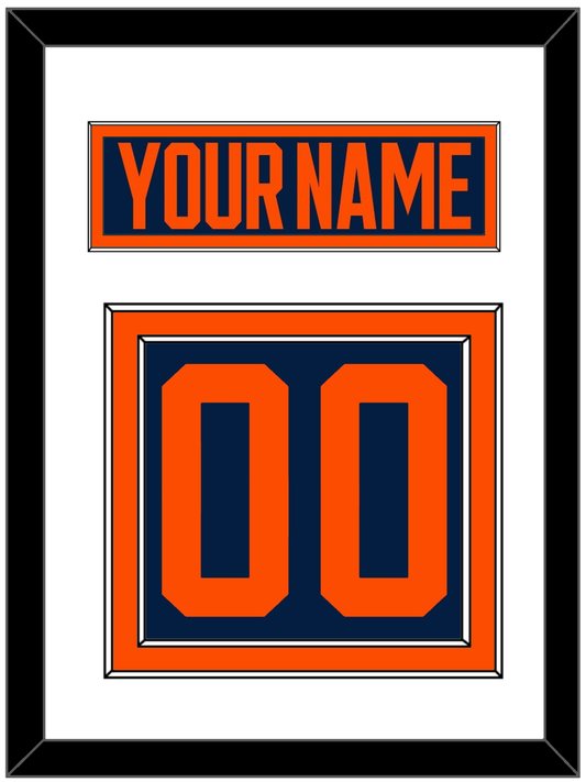 Edmonton Nameplate & Number (Back) - Alternate Navy (2019-2024) - Signature Tier 1