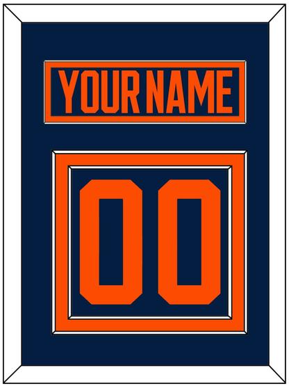 Edmonton Nameplate & Number (Back) - Alternate Navy (2019-2024) - Signature Tier 2