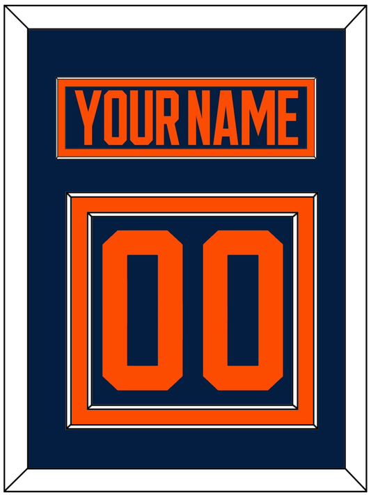Edmonton Nameplate & Number (Back) - Alternate Navy (2019-2024) - Signature Tier 2