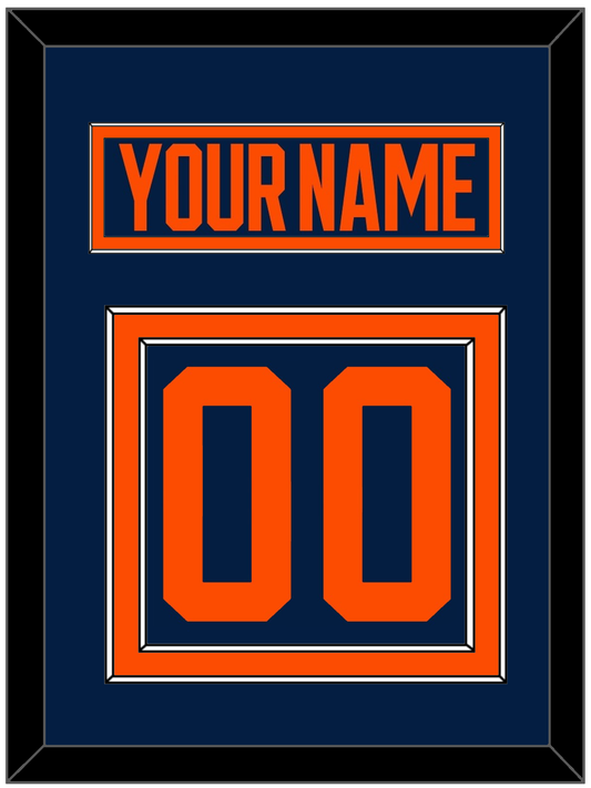Edmonton Nameplate & Number (Back) - Alternate Navy (2019-2024) - Signature Tier 2