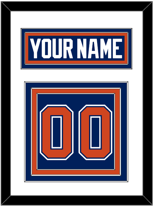 Edmonton Nameplate & Number (Back) - Home Blue - Premier Tier 1