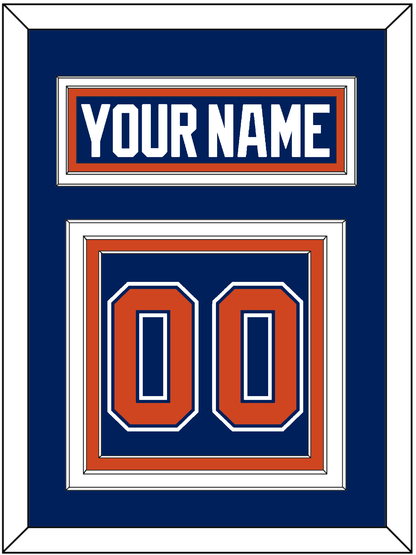 Edmonton Nameplate & Number (Back) - Home Blue - Premier Tier 2