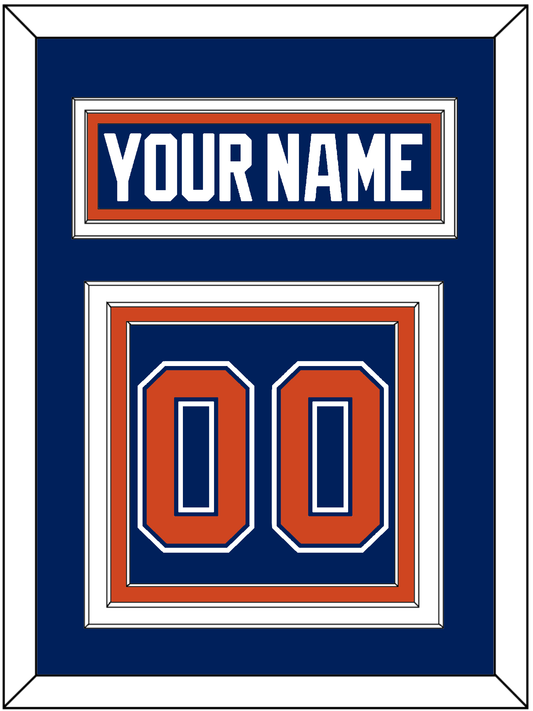 Edmonton Nameplate & Number (Back) - Home Blue - Premier Tier 2