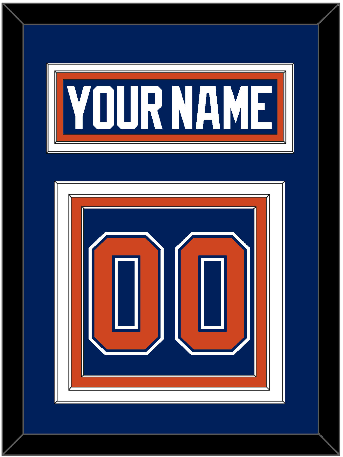 Edmonton Nameplate & Number (Back) - Home Blue - Premier Tier 2