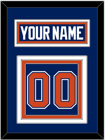 Edmonton Nameplate & Number (Back) - Home Blue - Premier Tier 2