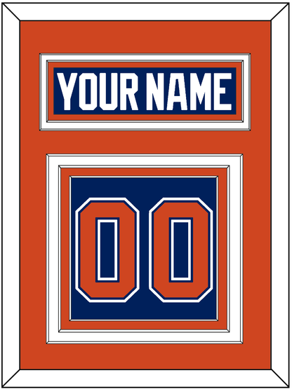 Edmonton Nameplate & Number (Back) - Home Blue - Premier Tier 3