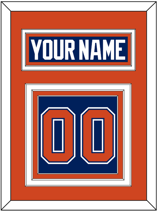 Edmonton Nameplate & Number (Back) - Home Blue - Premier Tier 3