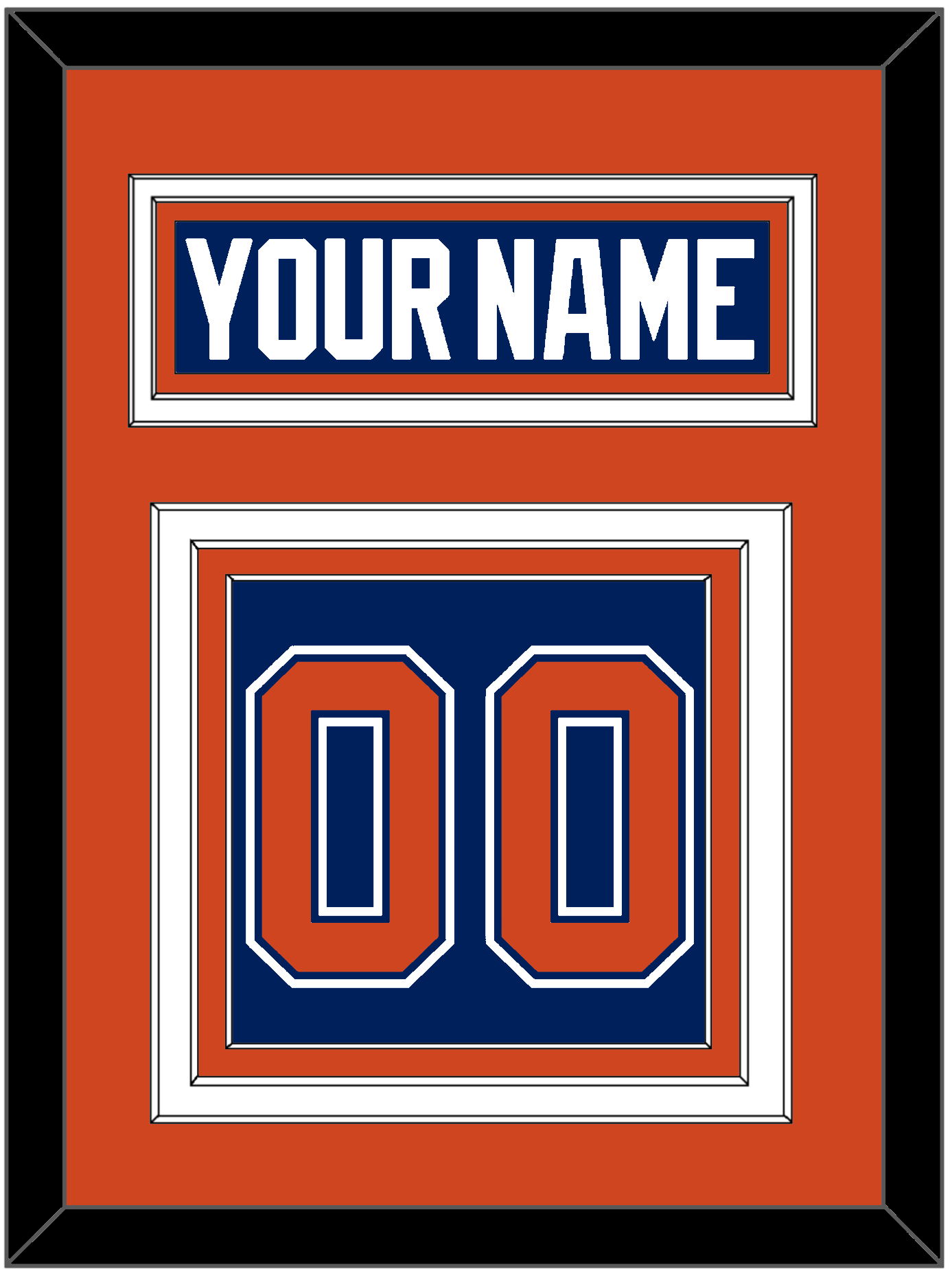 Edmonton Nameplate & Number (Back) - Home Blue - Premier Tier 3