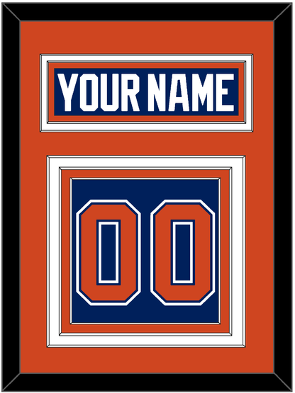 Edmonton Nameplate & Number (Back) - Home Blue - Premier Tier 3