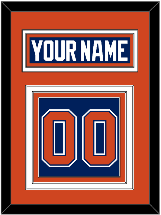 Edmonton Nameplate & Number (Back) - Home Blue - Premier Tier 3