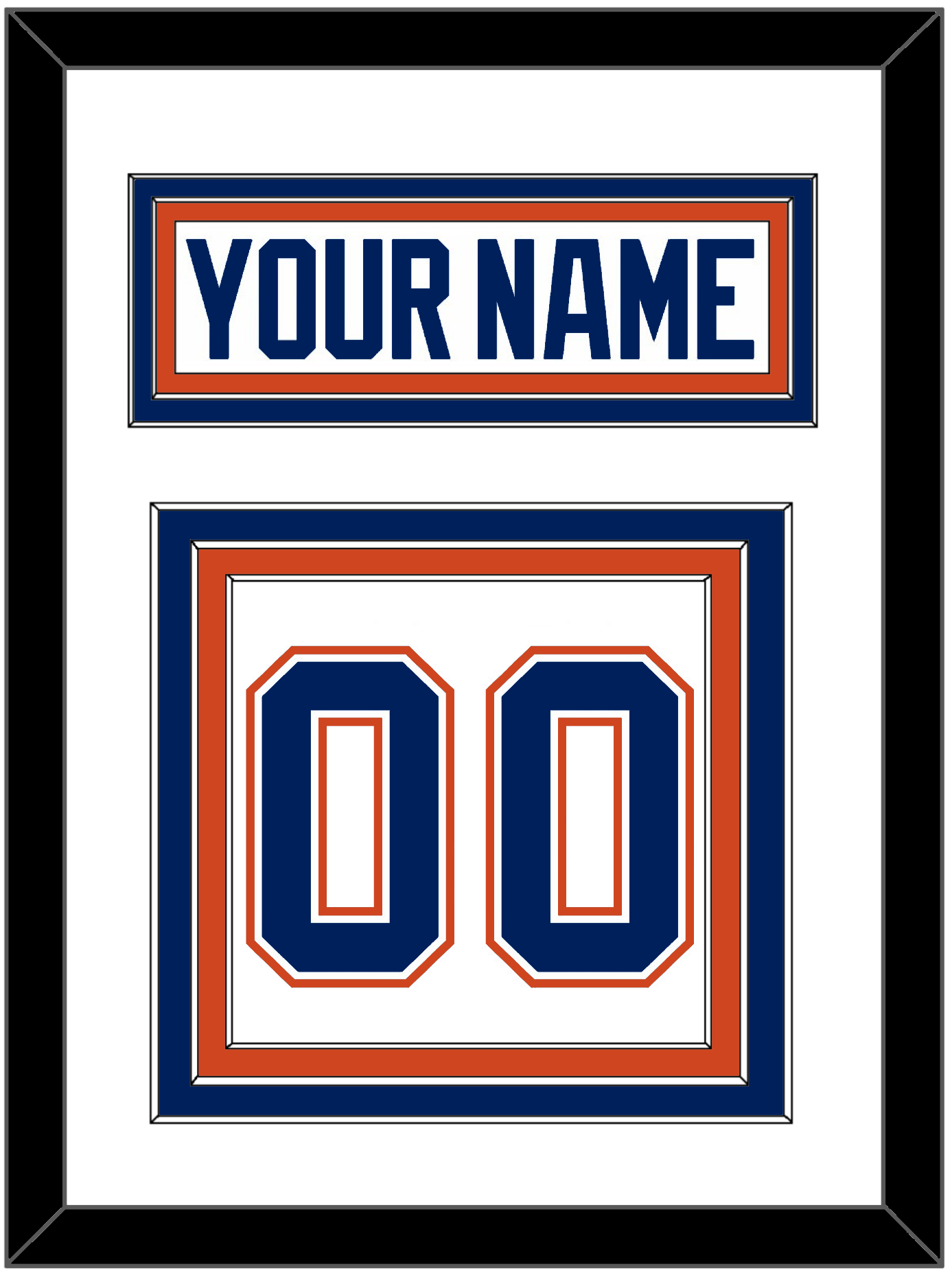 Edmonton Nameplate & Number (Back) - Road White - Premier Tier 1