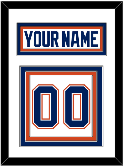 Edmonton Nameplate & Number (Back) - Road White - Premier Tier 1