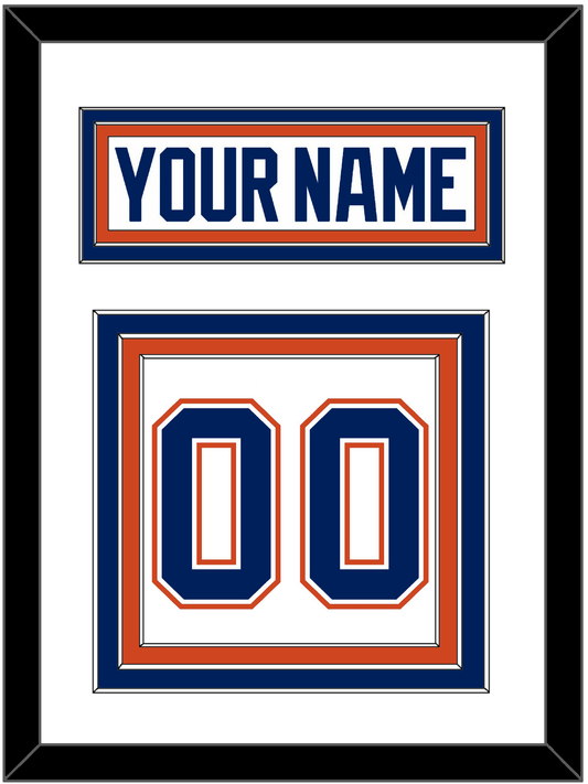 Edmonton Nameplate & Number (Back) - Road White - Premier Tier 1
