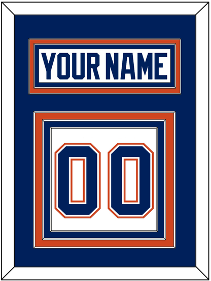 Edmonton Nameplate & Number (Back) - Road White - Premier Tier 2