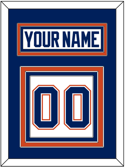 Edmonton Nameplate & Number (Back) - Road White - Premier Tier 2