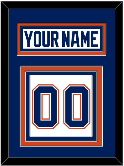 Edmonton Nameplate & Number (Back) - Road White - Premier Tier 2