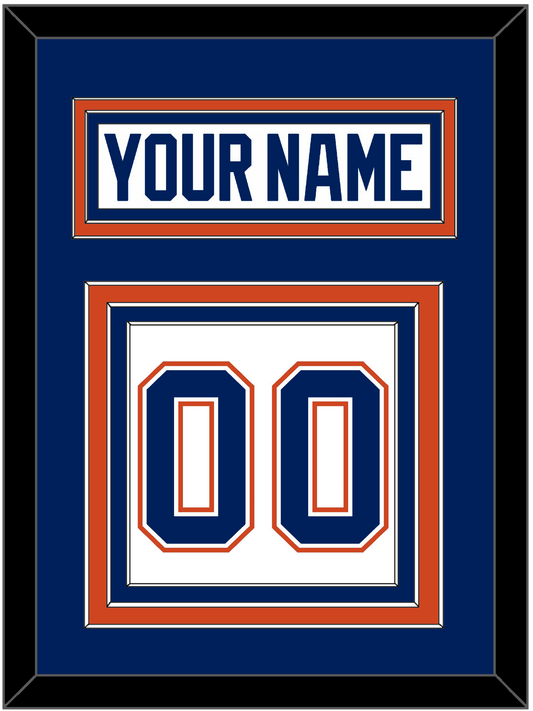 Edmonton Nameplate & Number (Back) - Road White - Premier Tier 2