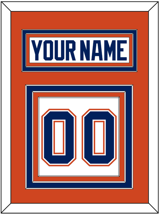 Edmonton Nameplate & Number (Back) - Road White - Premier Tier 3