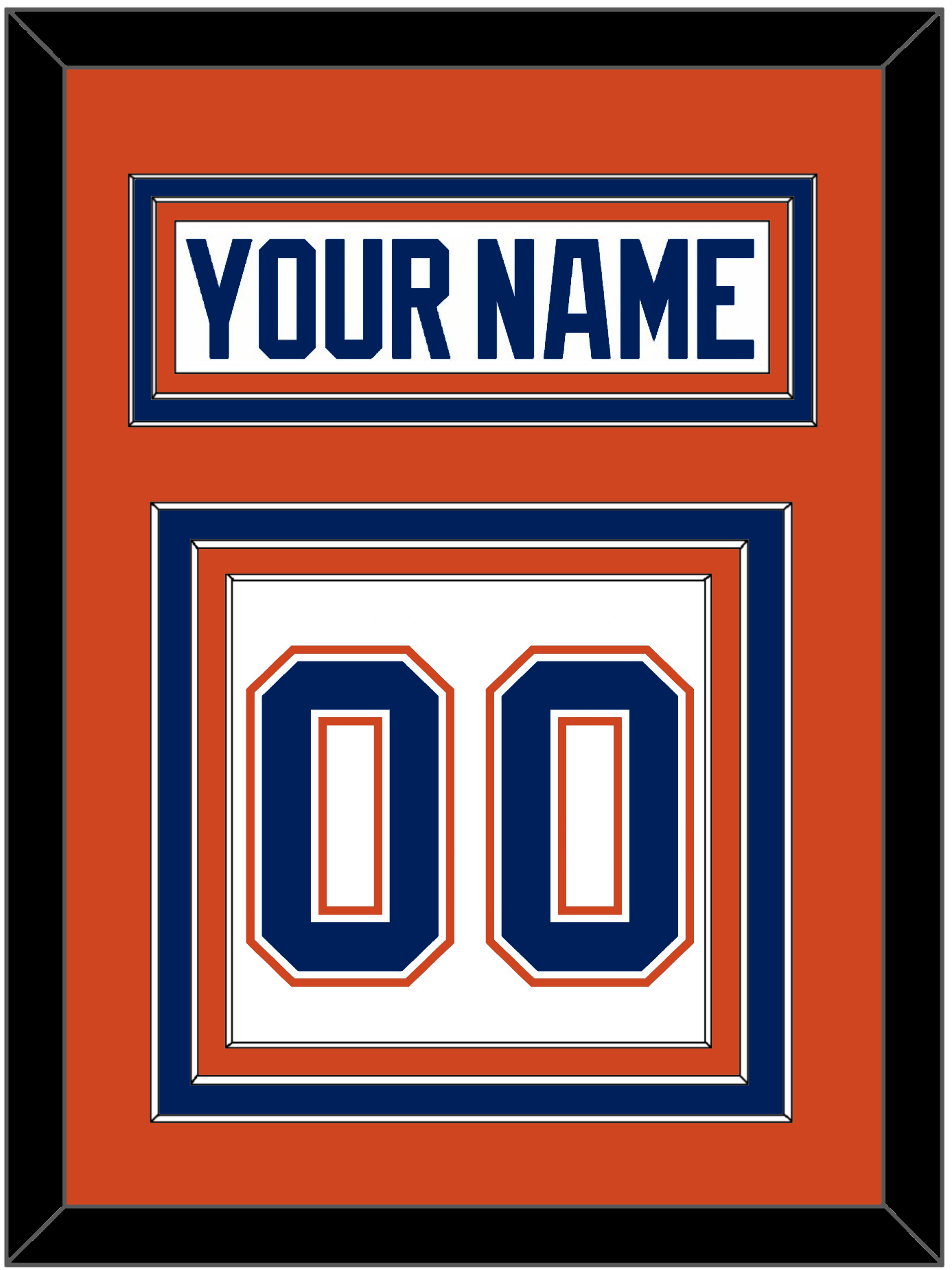 Edmonton Nameplate & Number (Back) - Road White - Premier Tier 3