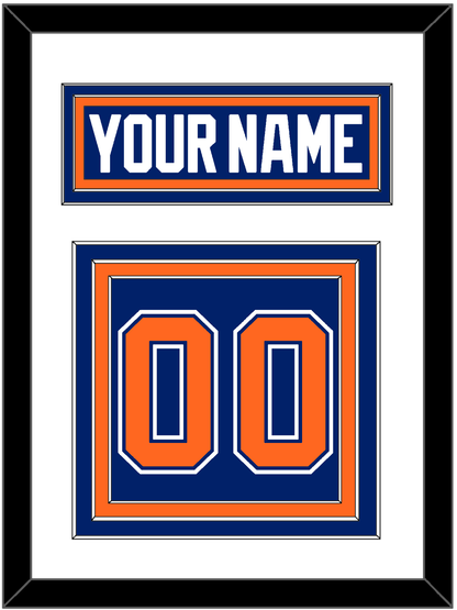 Edmonton Nameplate & Number (Back) - Road Blue (1981-1994) - Premier Tier 1